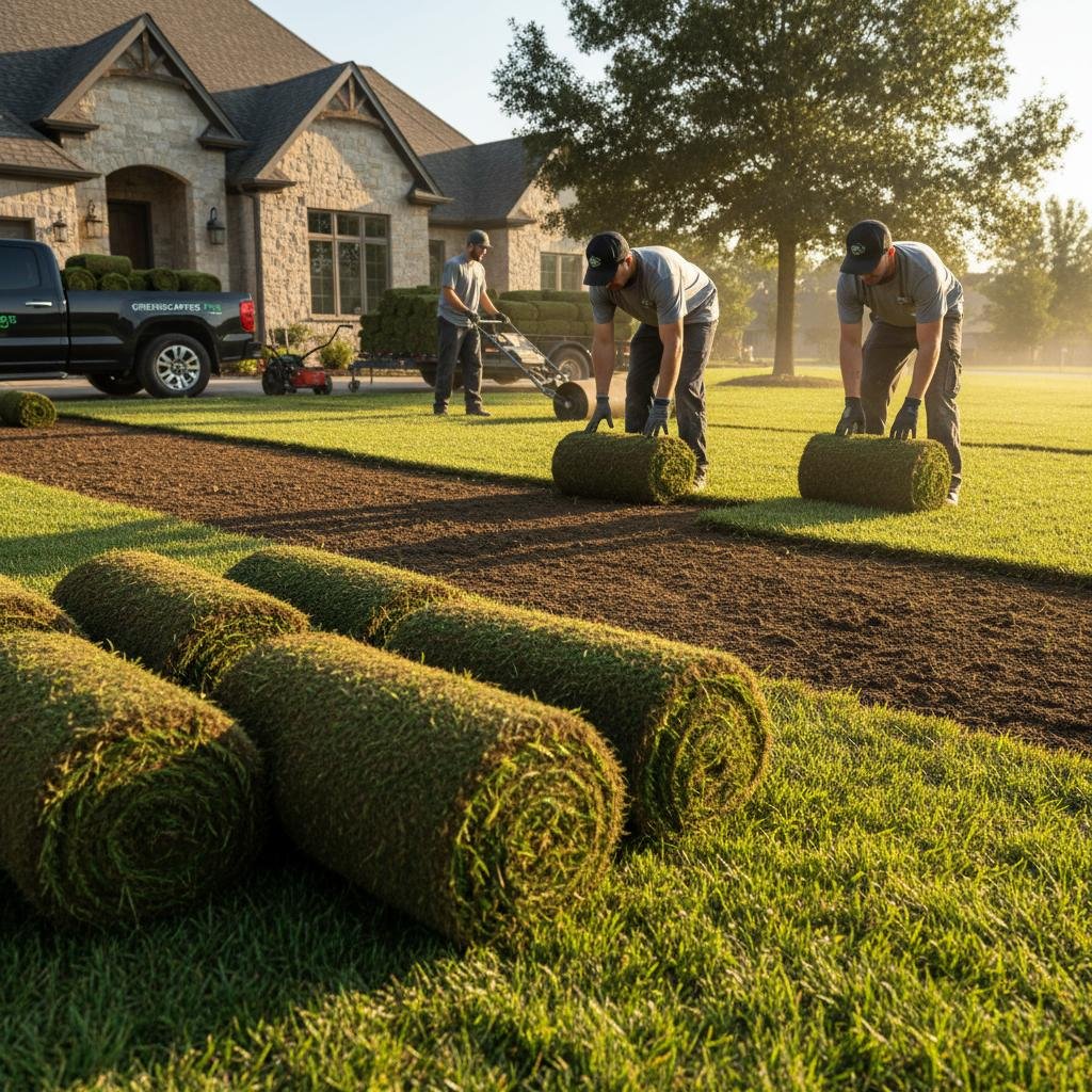 Preparing soil for sod installation